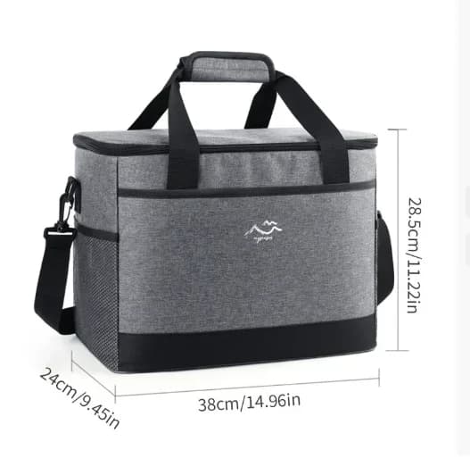 Large-Capacity Square Ice Packs Minimalist Insulated Lunch Box Bag Crossbody Fresh-Keeping Picnic Bag for Outdoor Use