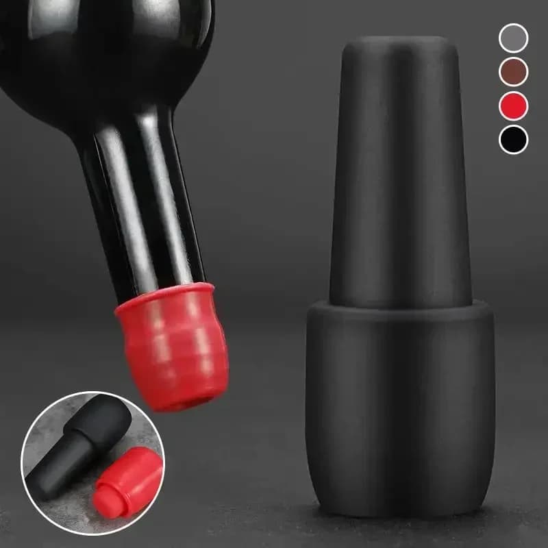 Universal Red Wine Bottle Stopper with Soft Silicone Double Seal Bottle Stopper and Cap Bar Wine Utensils Kitchen Tools